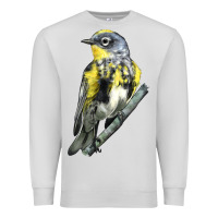 Dove Grey yellow rumped warbler Premium Sweatshirt - LillyAllenDesigns