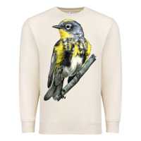 Sandshell yellow rumped warbler Premium Sweatshirt - LillyAllenDesigns