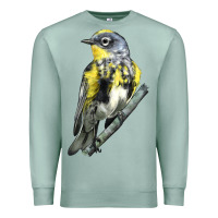 Seafoam yellow rumped warbler Premium Sweatshirt - LillyAllenDesigns