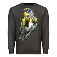 Smoke yellow rumped warbler Premium Sweatshirt - LillyAllenDesigns