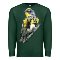 Sports Green yellow rumped warbler Premium Sweatshirt - LillyAllenDesigns