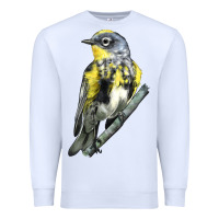 White yellow rumped warbler Premium Sweatshirt - LillyAllenDesigns