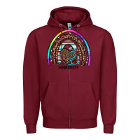 Burgundy nurse life rainbow Zipper Hoodie - JahusDesignShop