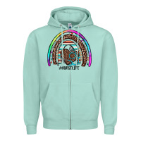 Seafoam nurse life rainbow Zipper Hoodie - JahusDesignShop