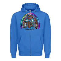 True Royal nurse life rainbow Zipper Hoodie - JahusDesignShop