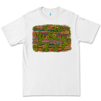 White cinco de mayo sunflower and cactus background Premium Tee - Artiststas