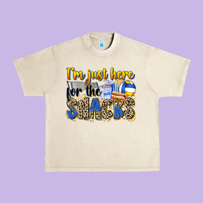 I'm Just Here For The Snacks Volleyball Urban Heavy Tee Designed By Zillion Design Studio