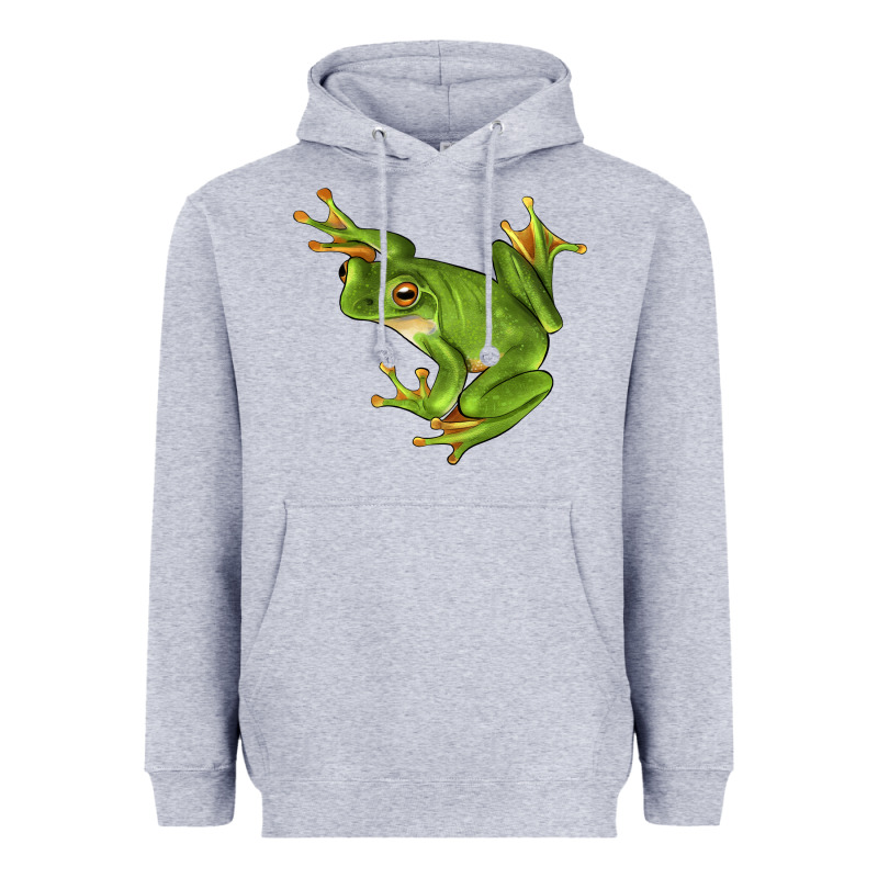 White Lipped Tree Frog Illustrations Heavyweight Hoodie by LillyAllenDesigns | Teevron