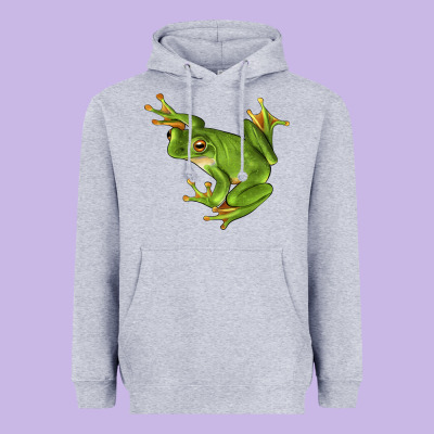 White Lipped Tree Frog Illustrations Heavyweight Hoodie Designed By Lillyallendesigns
