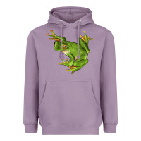 Lavender White Lipped Tree Frog Illustrations Heavyweight Hoodie - LillyAllenDesigns