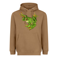 Toasted Coconut White Lipped Tree Frog Illustrations Heavyweight Hoodie - LillyAllenDesigns