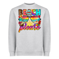 Heather Grey beach please Heavyweight Sweatshirt - RanaPortraitStore