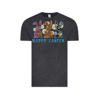 Vintage Black easter western bunnys happy easter Vintage Tee - RanaPortraitStore