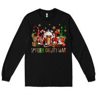 Black merry christmas buffalo gnomies Long Sleeve Tee - FaDigitalArtStudio