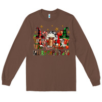 Chestnut merry christmas buffalo gnomies Long Sleeve Tee - FaDigitalArtStudio