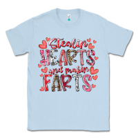 Dusty Blue stealin hearts and makin farts Classic Tee - RacoonDesign