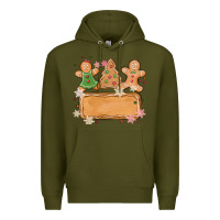 Army Green costom name christmas cookie Premium Hoodie - MaliasSmallBusiness