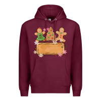 Burgundy costom name christmas cookie Premium Hoodie - MaliasSmallBusiness