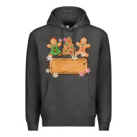 Charcoal Heather costom name christmas cookie Premium Hoodie - MaliasSmallBusiness