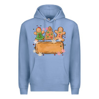 Colony Blue costom name christmas cookie Premium Hoodie - MaliasSmallBusiness