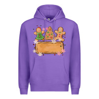 Purple costom name christmas cookie Premium Hoodie - MaliasSmallBusiness