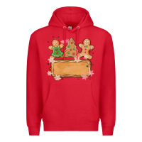 Red costom name christmas cookie Premium Hoodie - MaliasSmallBusiness