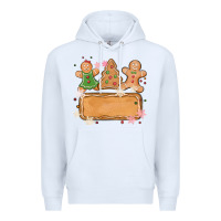 White costom name christmas cookie Premium Hoodie - MaliasSmallBusiness