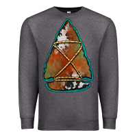Charcoal Heather cowhide rusty arrowhead Premium Sweatshirt - Jasminsmagicworld