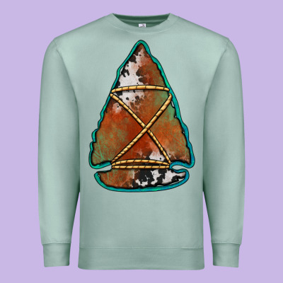 Cowhide Rusty Arrowhead Premium Sweatshirt Designed By Jasminsmagicworld