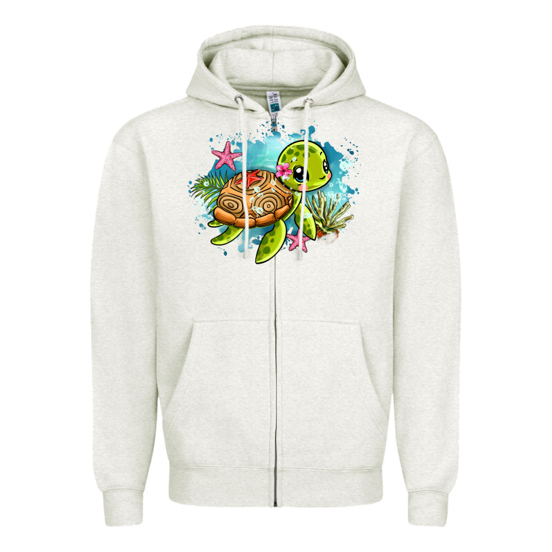Ocean With Turtle Zipper Hoodie by AdoDesignShop | Teevron