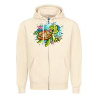 Sandshell ocean with turtle Zipper Hoodie - AdoDesignShop