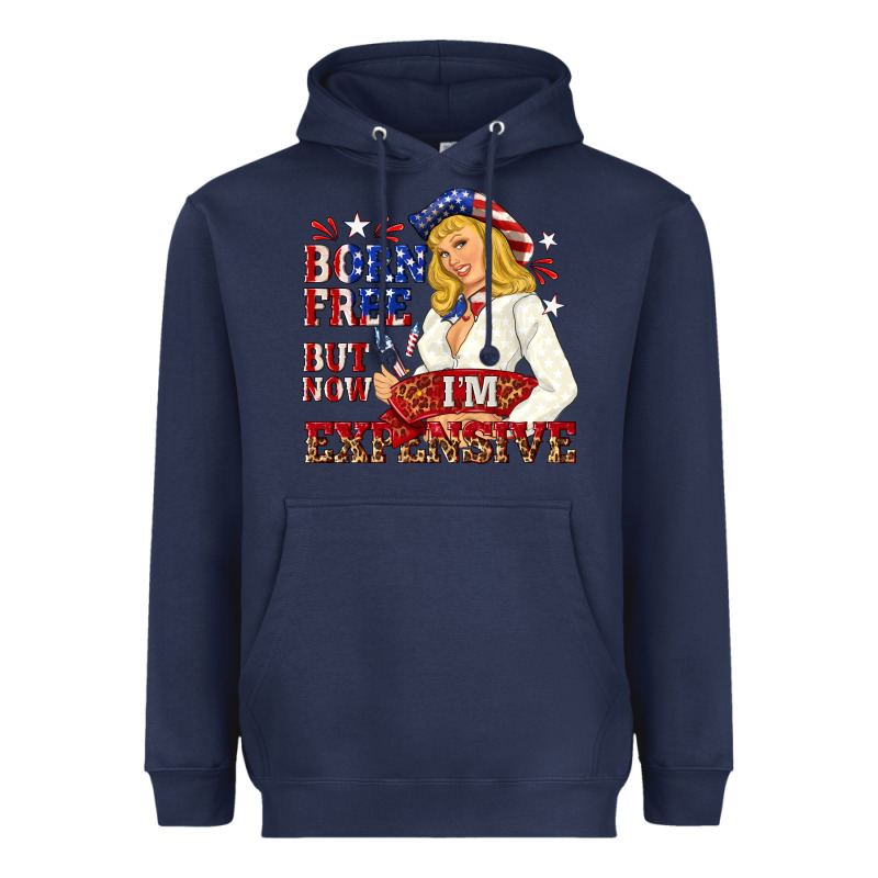 Born Free But Now Im Expensive Heavyweight Hoodie by NancyCooperArtShop | Teevron