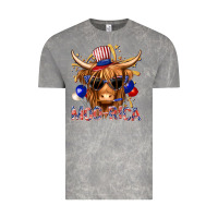 Cloud Rock moorica with cow billie wilder Vintage Tee - texasbilliewilder