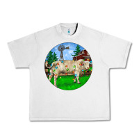 Lunar Rock christmas charolais bull and barnyard Urban Heavy Tee - RanaPortraitStore