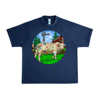 Navy christmas charolais bull and barnyard Urban Heavy Tee - RanaPortraitStore