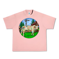 Salmon christmas charolais bull and barnyard Urban Heavy Tee - RanaPortraitStore