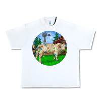 White christmas charolais bull and barnyard Urban Heavy Tee - RanaPortraitStore