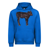 Cobalt Black Angus Calf Illustrations Urban Hoodie - LillyAllenDesigns