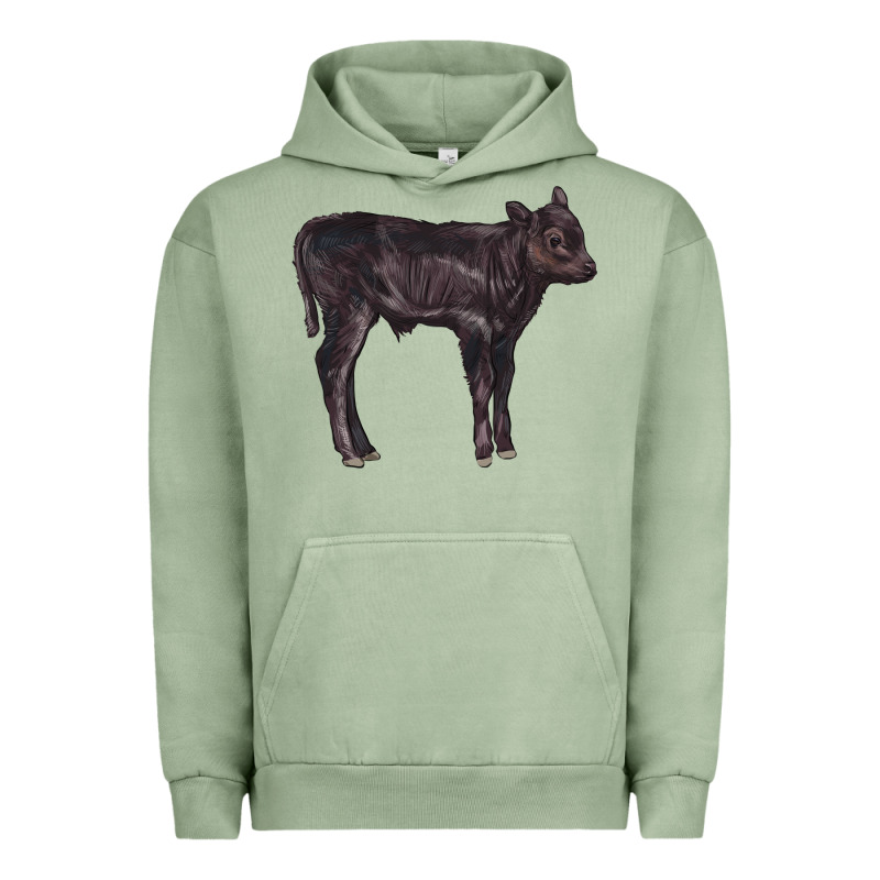 Black Angus Calf Illustrations Urban Hoodie by LillyAllenDesigns | Teevron