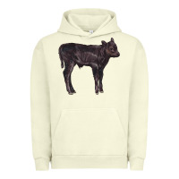 Pigment Pistachio Black Angus Calf Illustrations Urban Hoodie - LillyAllenDesigns
