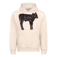 Sandshell Black Angus Calf Illustrations Urban Hoodie - LillyAllenDesigns