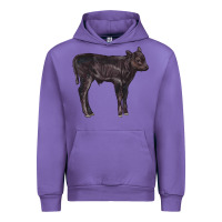 Tulip Black Angus Calf Illustrations Urban Hoodie - LillyAllenDesigns