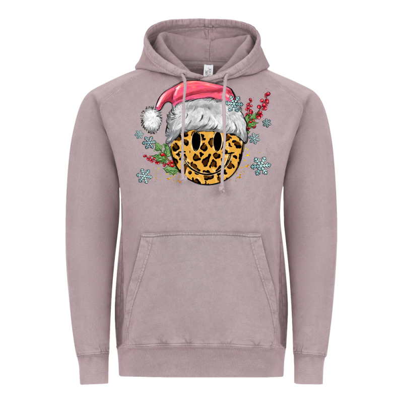 Leopard Smiley Face Vintage Hoodie by MaliasSmallBusiness | Teevron