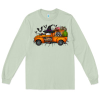 Matcha happy halloween truck Long Sleeve Tee - CowhideDigitalArt