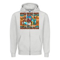 Dove Grey western gemstone sunflower nurse Zipper Hoodie - JahusDesignShop