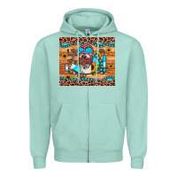 Seafoam western gemstone sunflower nurse Zipper Hoodie - JahusDesignShop