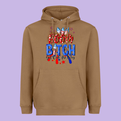 Boom Bitch Get Out The Way Heavyweight Hoodie Designed By Nancycooperartshop