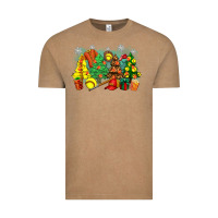 Vintage Coffee christmas trees with softball Vintage Tee - Zillion Design Studio