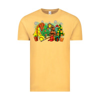 Vintage Mustard christmas trees with softball Vintage Tee - Zillion Design Studio
