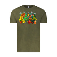 Vintage Olive christmas trees with softball Vintage Tee - Zillion Design Studio